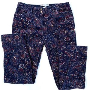 TOMMY HILFIGER - Paisley Corduroy Pants, size 12